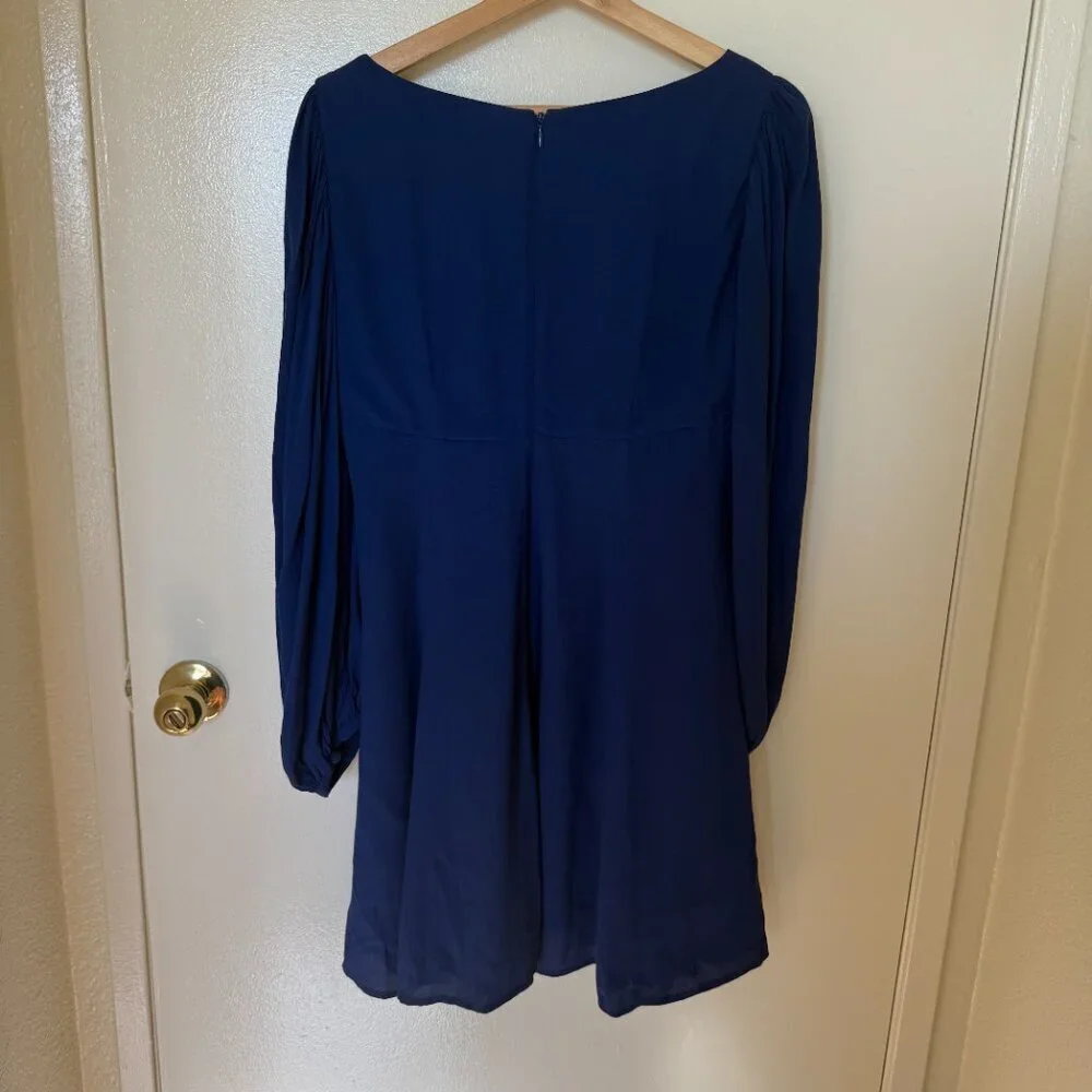 Staud Juniper Navy Blue Long Sleeve Mini Dress US 4​​